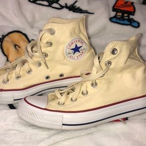 Cream High Top Converse
